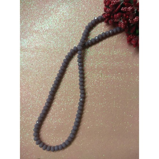 Бусины стеклянные 6 мм цв. фиолетовая пенка матовый, цена за 25 шт